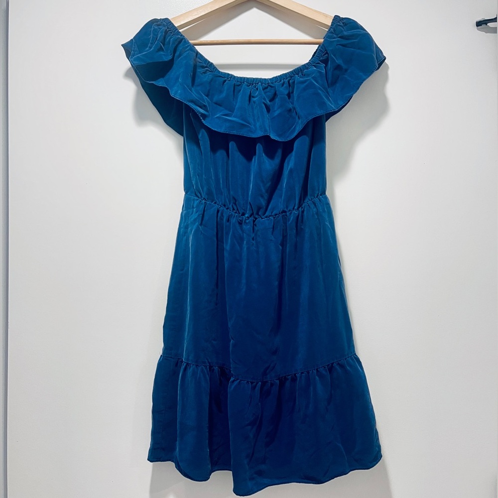 Club Monaco Blue Off Shoulder Dress